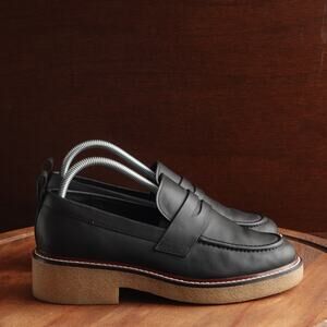 Everlane Loafers WMS SZ 10.5 BLK The Gum Sole Penny Chunky Preppy Academia Shoes